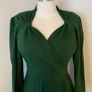 Green jersey dress